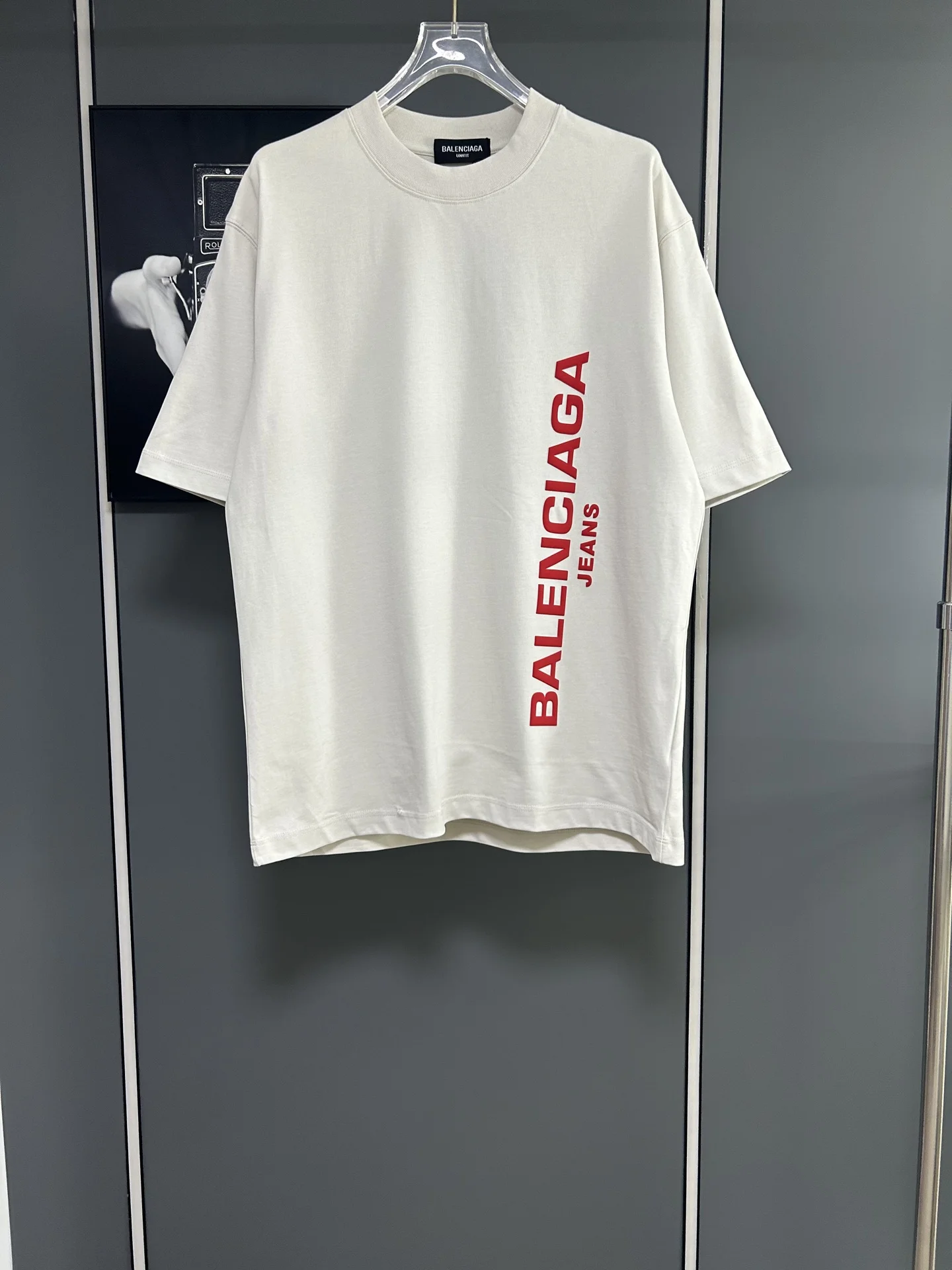 Balenciaga White Oversized 380g Logo-Printed T-Shirt