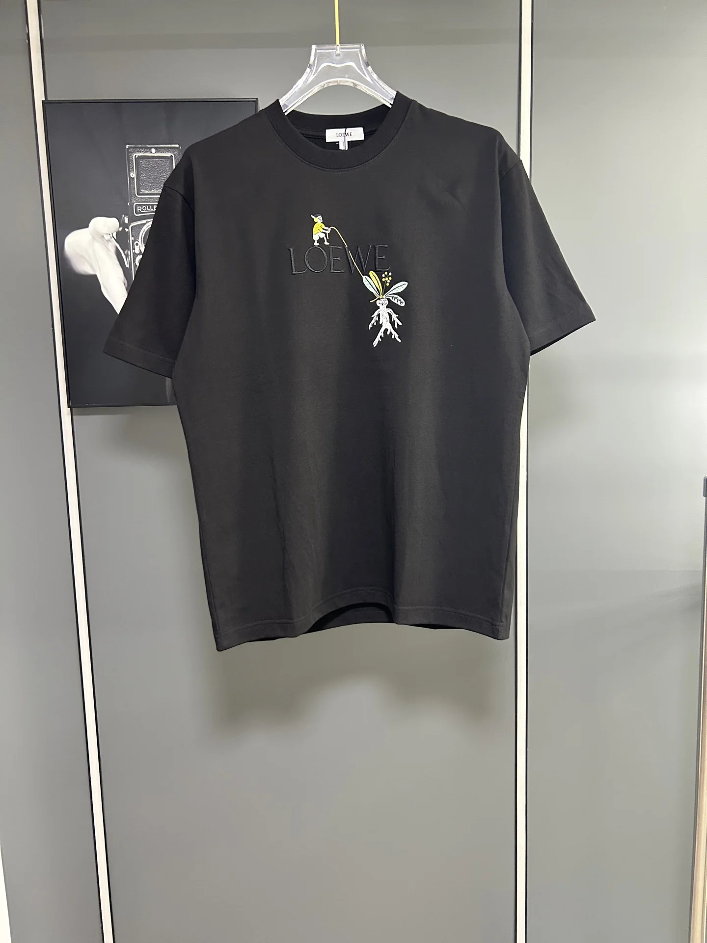 Loewe Black 25SS Embroidered Logo T-Shirt