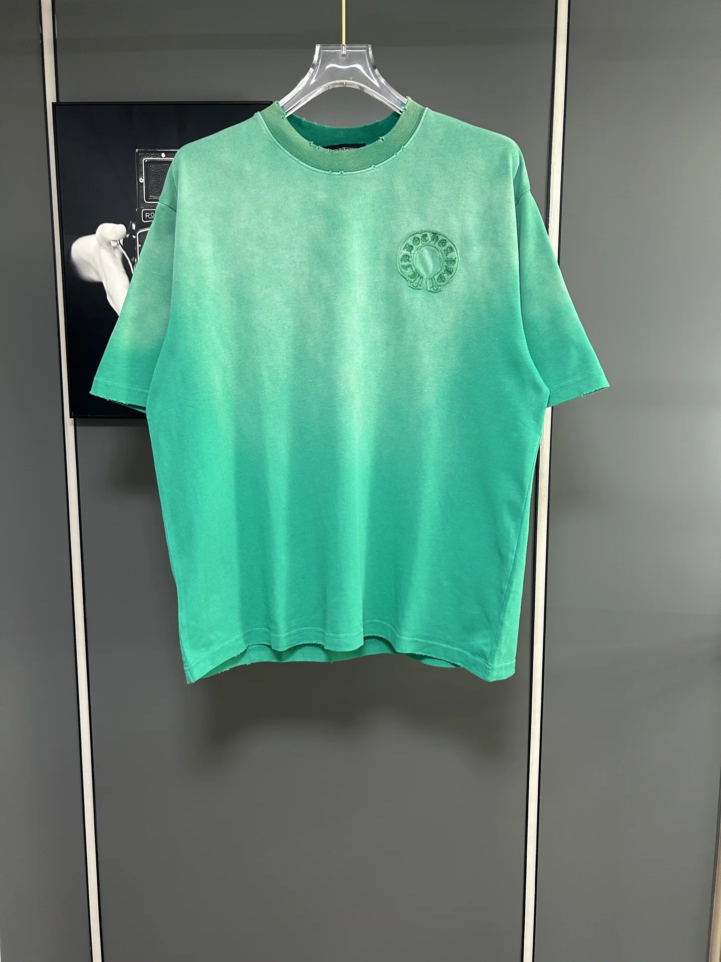 Chrome Hearts 25SS Green Gradient Logo 300g T-Shirt
