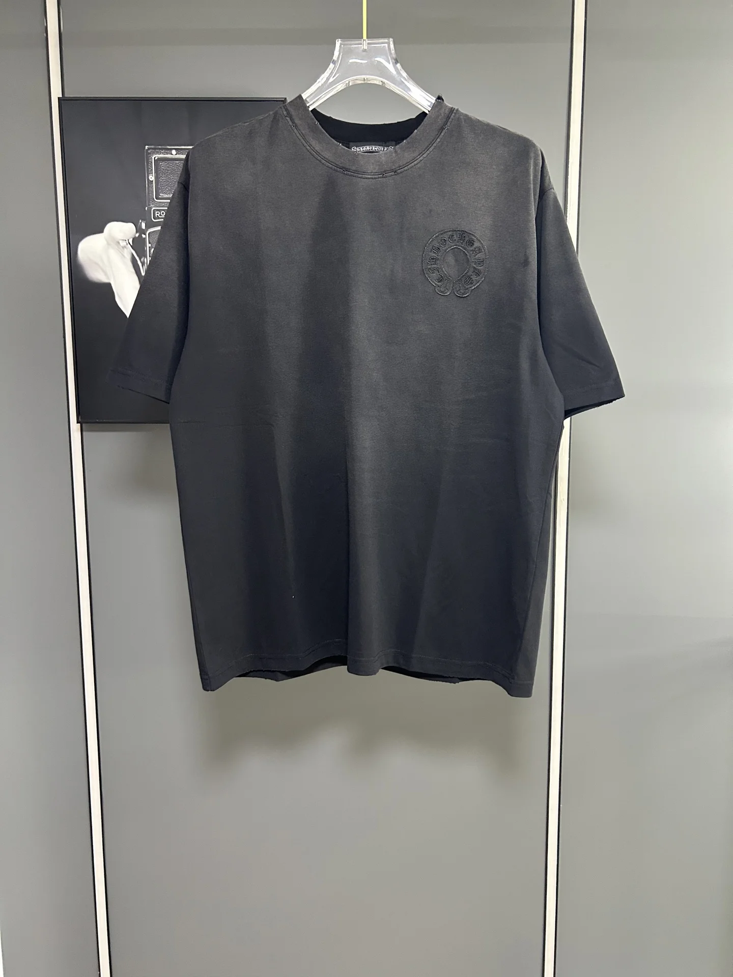 Chrome Hearts 25SS Black Washed Gradient Logo 300g T-Shirt