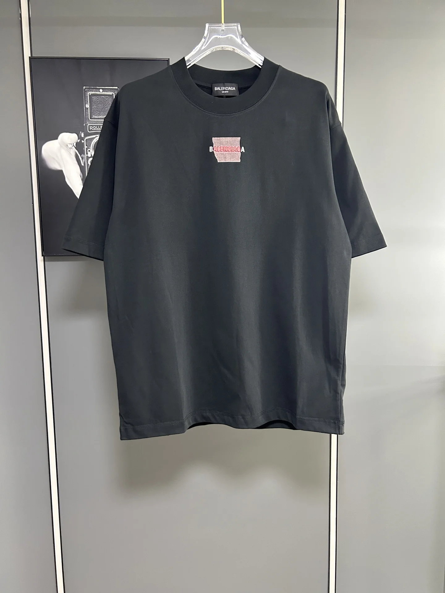 Balenciaga Black Loose T-Shirt, 380g Foam Logo