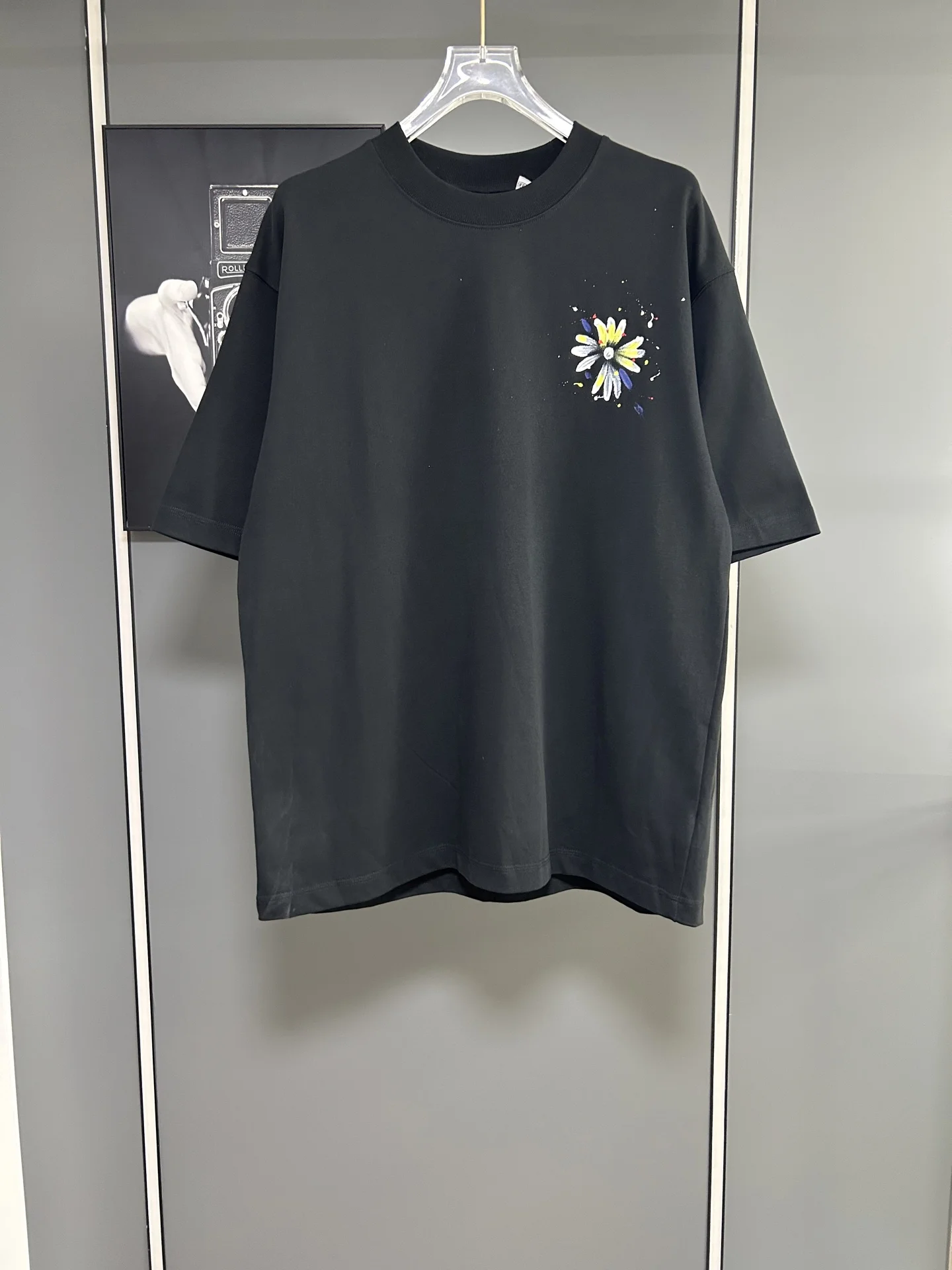 Chrome Hearts Black 380g Loose Daisy T-Shirt