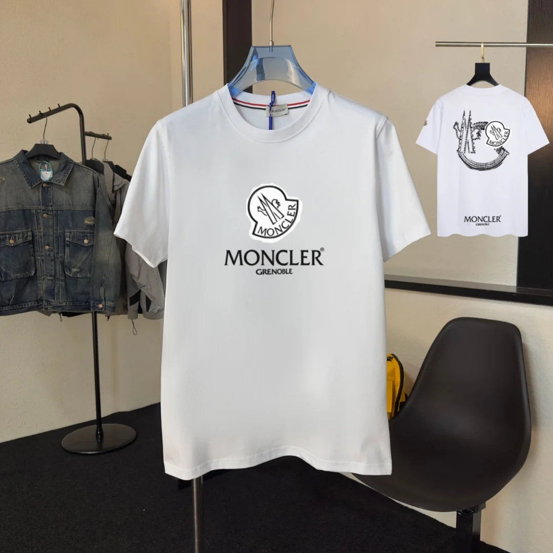 Moncler 2025 White Crewneck T-Shirt NFC Emb 250G DS