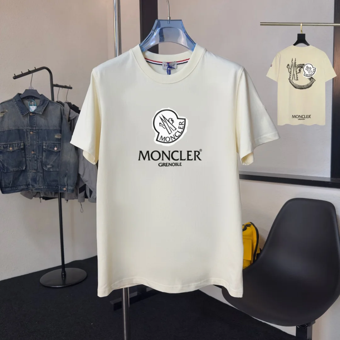 Moncler 2025 White Crew Neck T-Shirt NFC, Embroidered