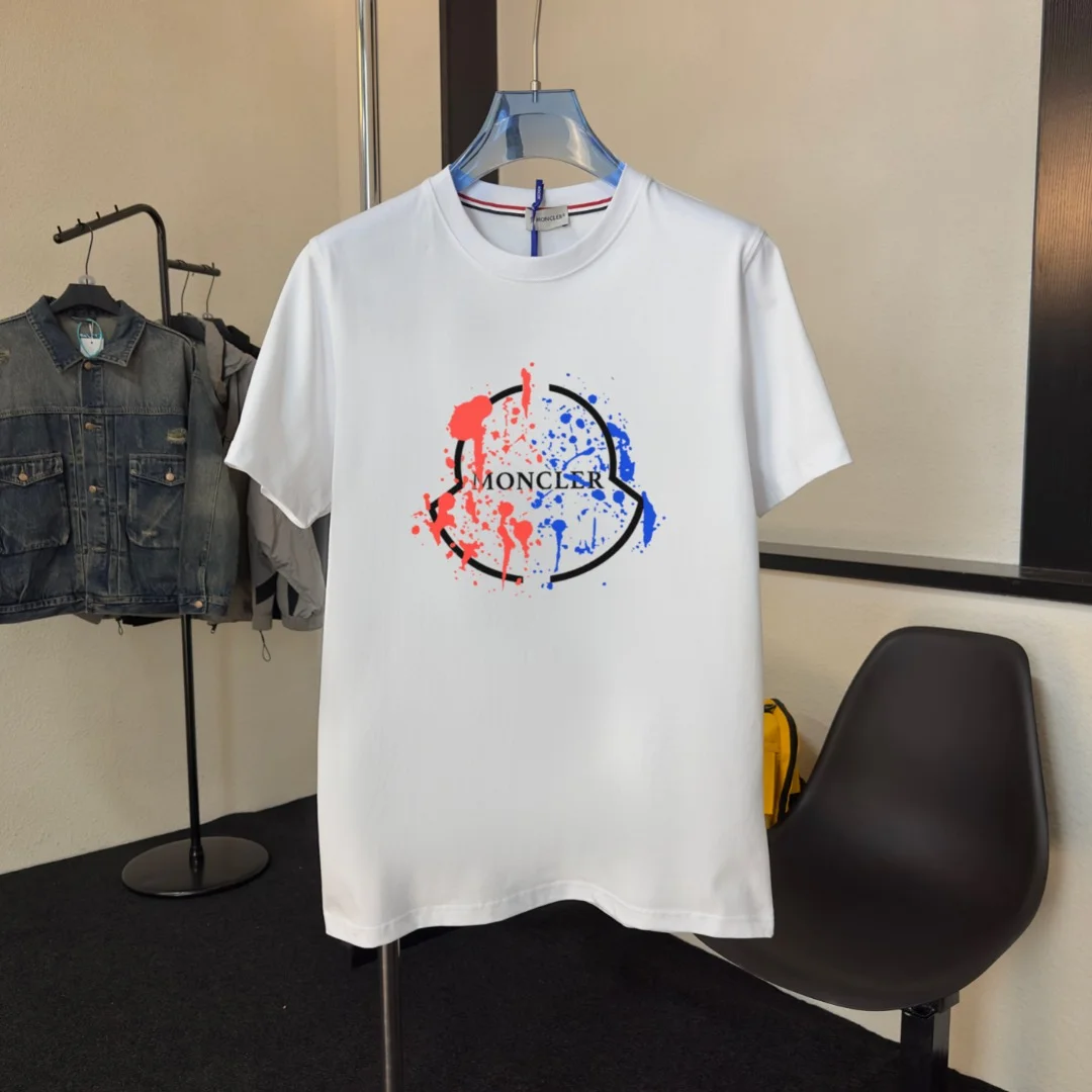 Moncler 2025 White NFC Chip High-Quality Crew-Neck T-Shirt