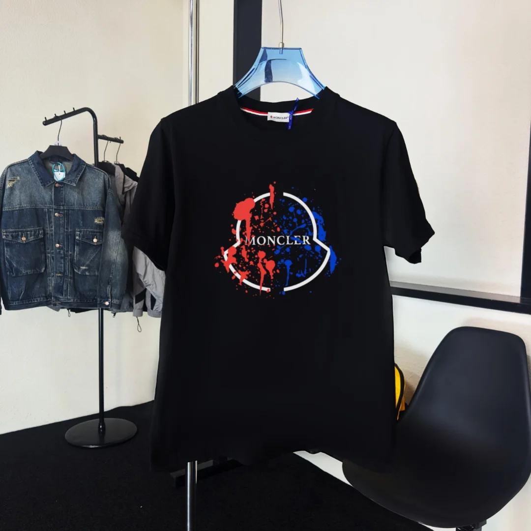 Moncler 2025 Black Crew Neck T-Shirt (NFC, Embroidered)