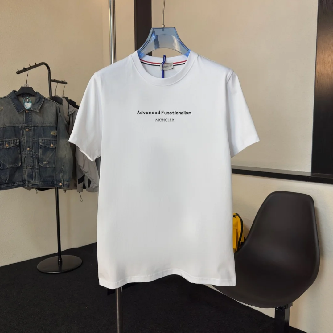 Moncler 2025 White Crew Neck T-Shirt (NFC, Embroidery)
