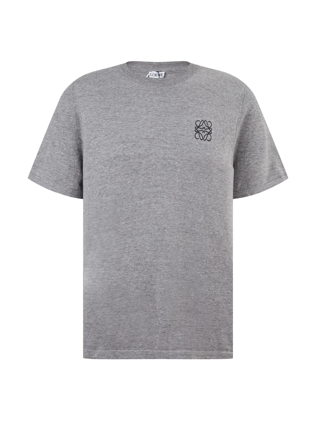 Loewe Classic Gray Wool Blend Anagram Knit T-Shirt