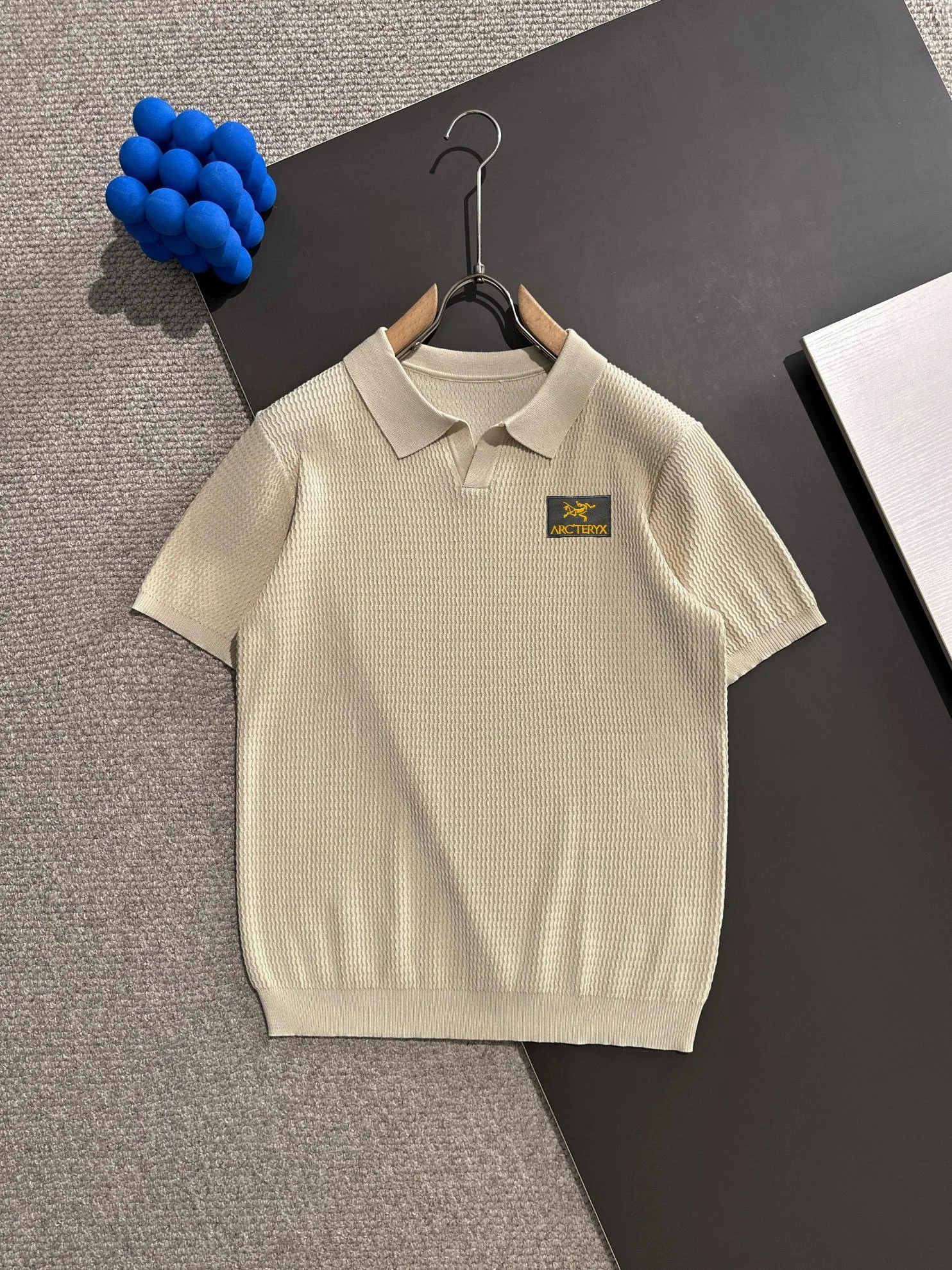 Arc'teryx 2025 Summer Beige Knitted Polo Shirt