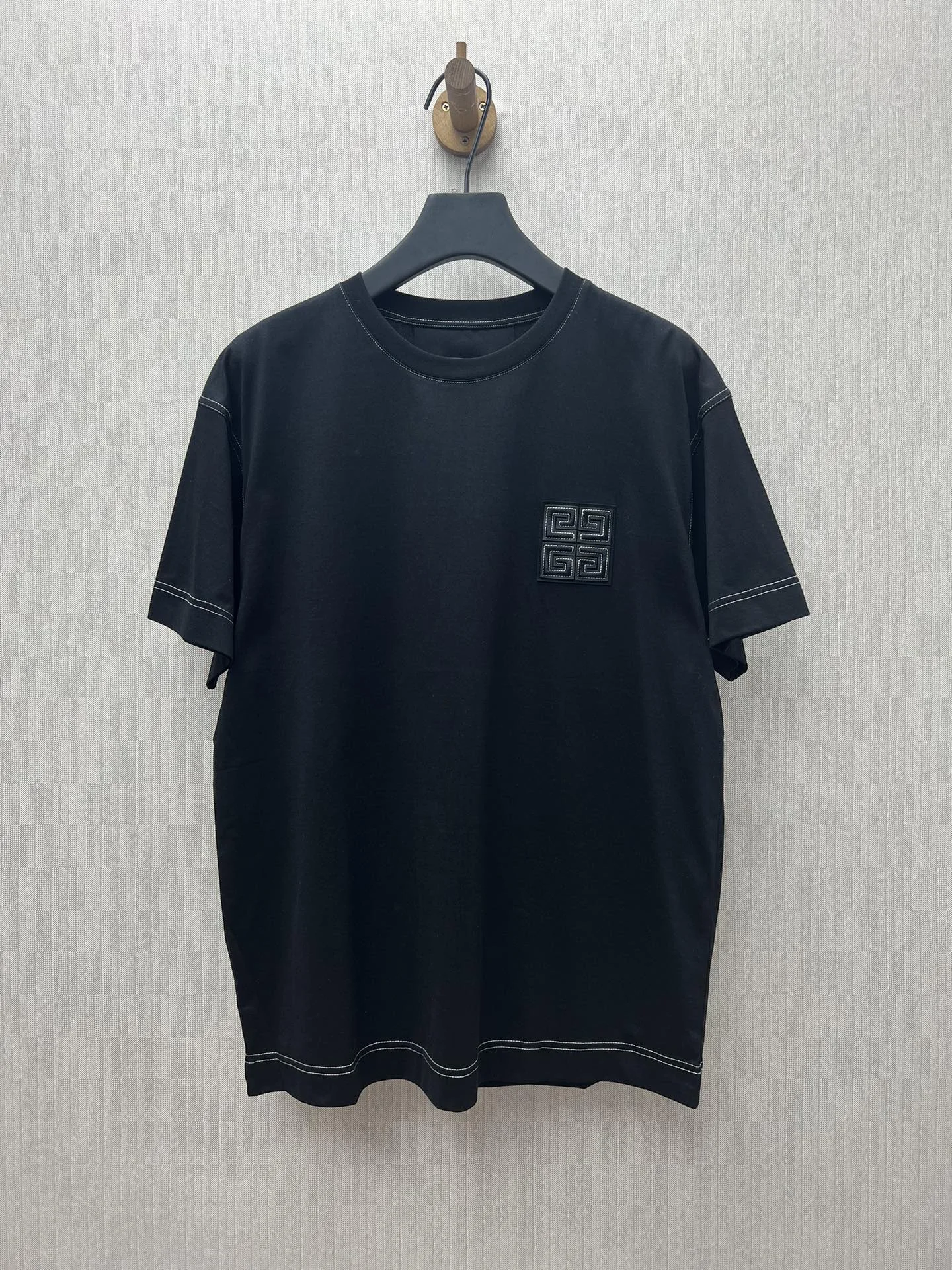 Givenchy 25ss Black Logo Crew Neck Loose T-Shirt Men