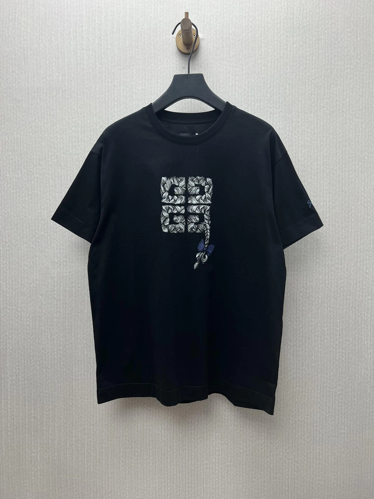 Givenchy 25ss Black Logo Print Crewneck T-Shirt Men