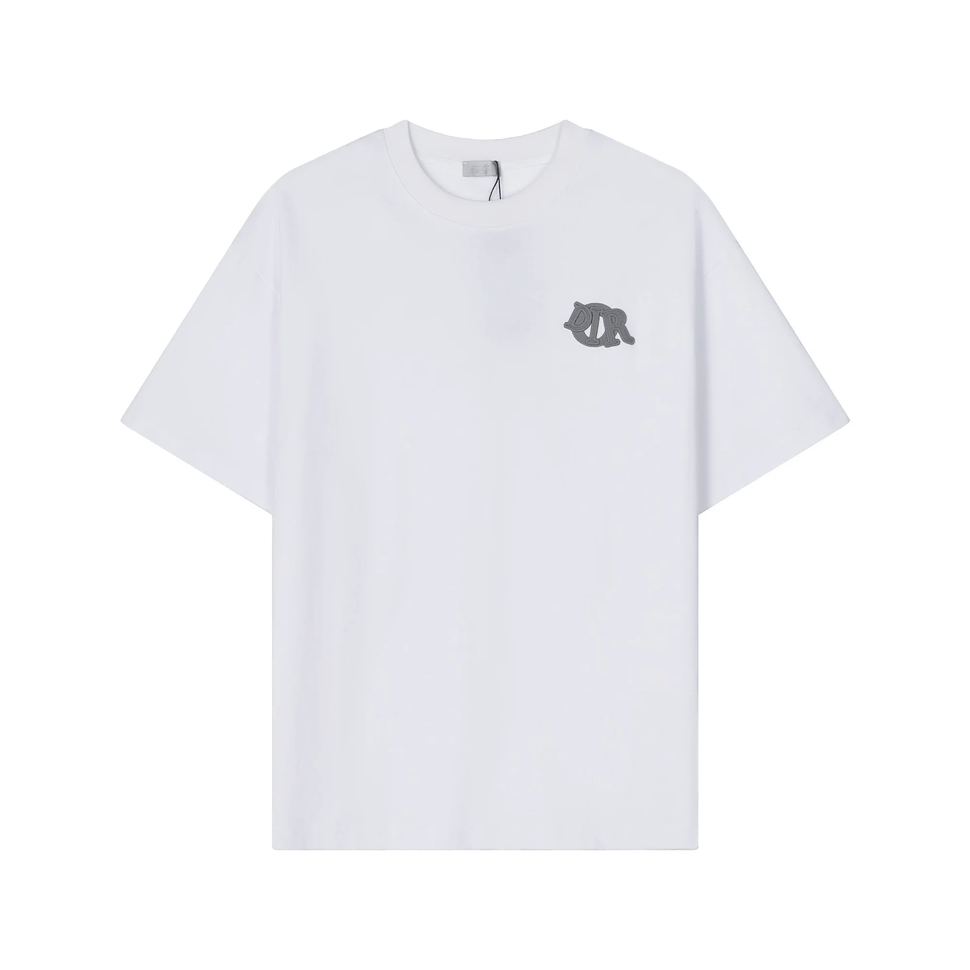Dior Embroidered Logo White Oversize Cotton Crewneck T-Shirt