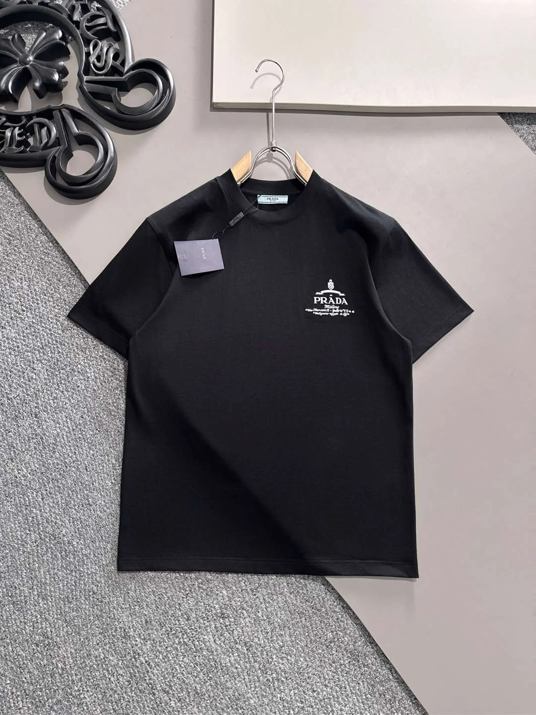 Prada 2025 Black T-Shirt (Custom Fabric)