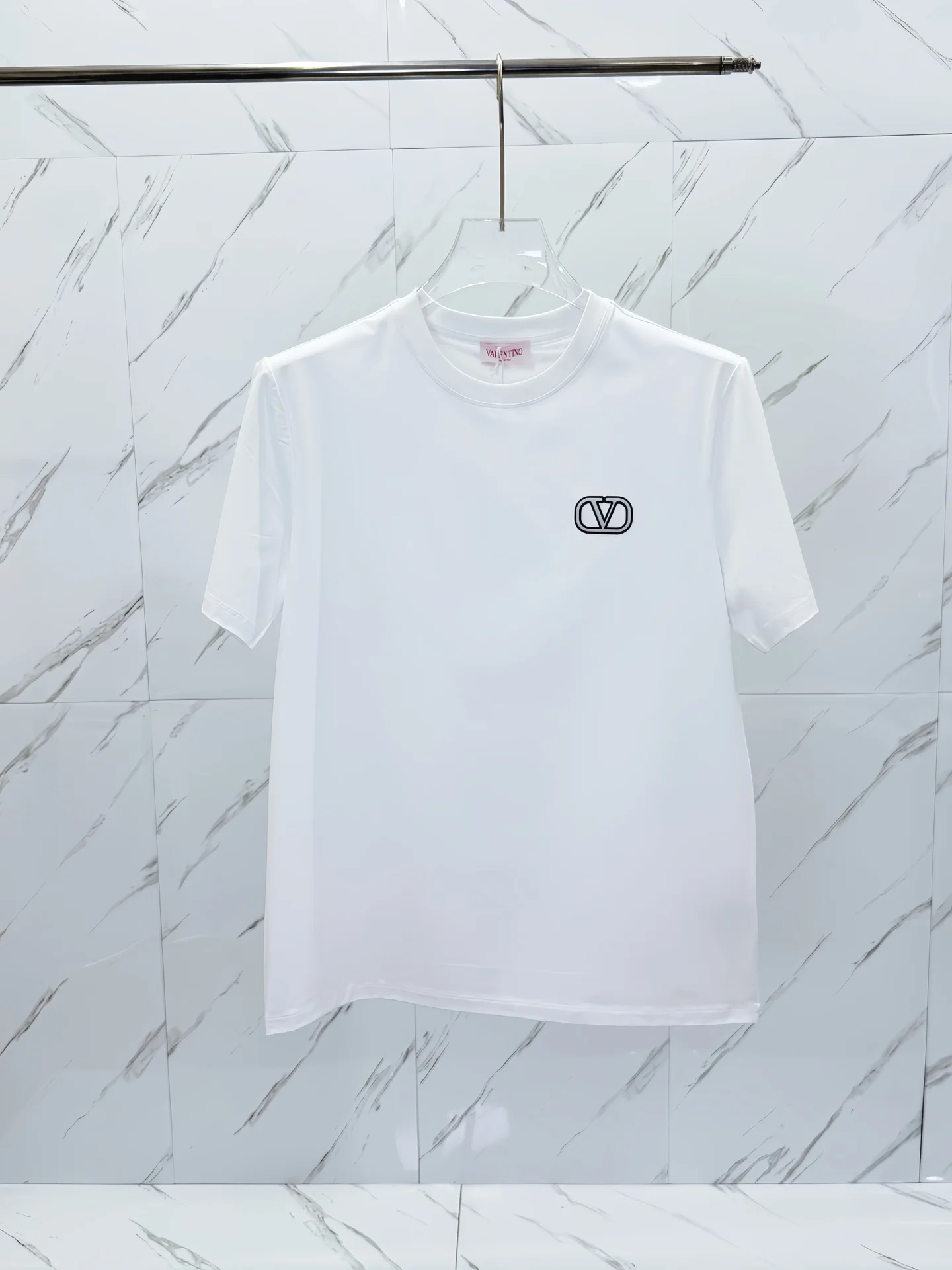 Valentino 2025FW White V-Logo T-Shirt