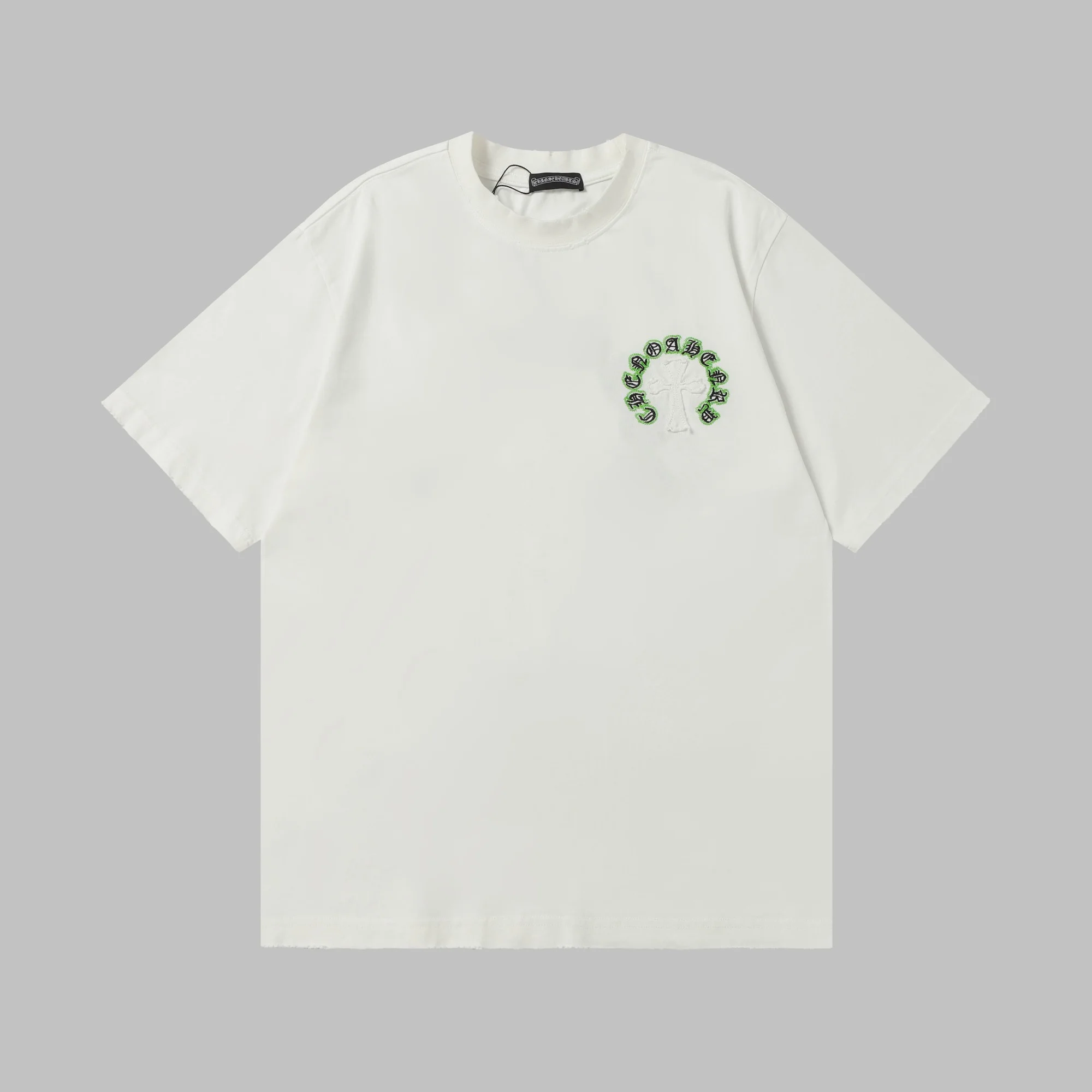 Chrome Hearts White Cross Embroidered T-Shirt