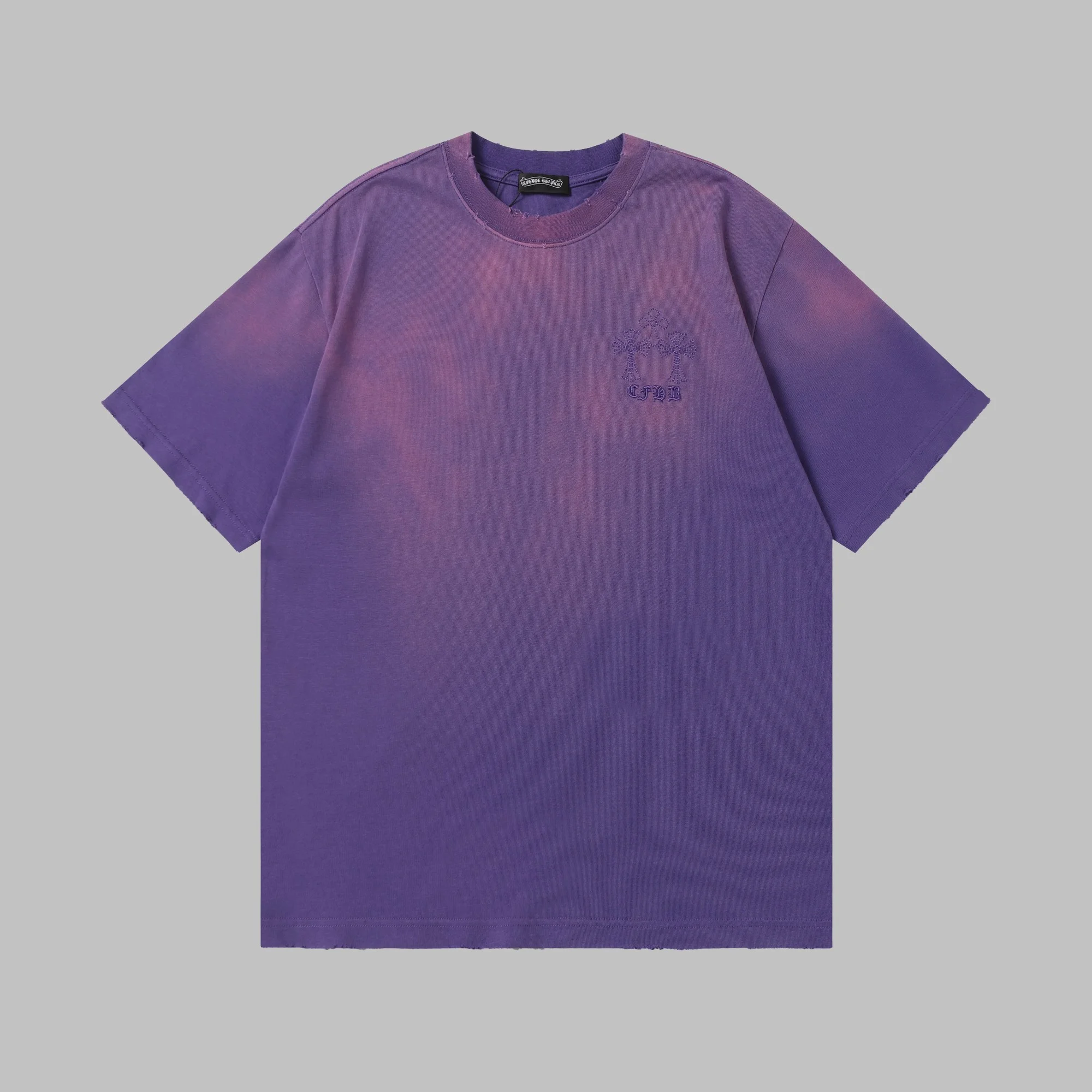 Chrome Hearts 2025 Purple Embroidered T-Shirt