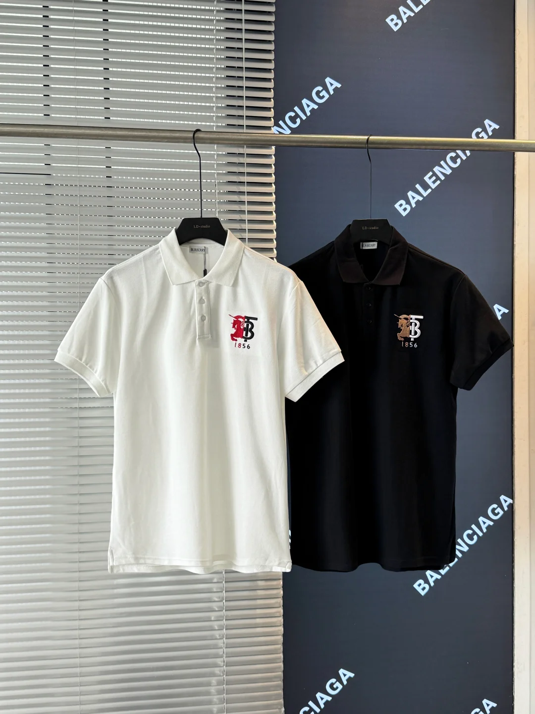 Burberry 2025 Men's SS Polo WithB Embroidered Logo