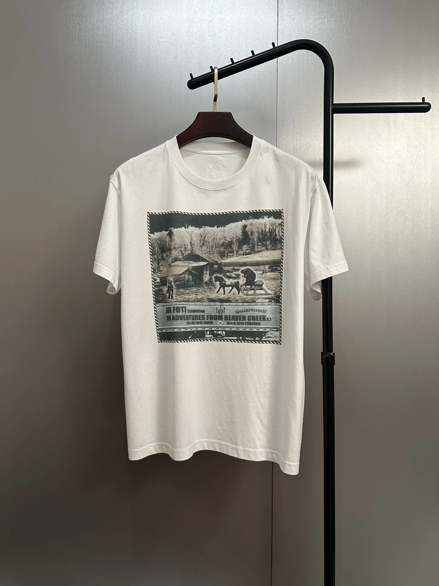 CHFOTI White Oil-Print Cotton T-Shirt (200g, Digital)