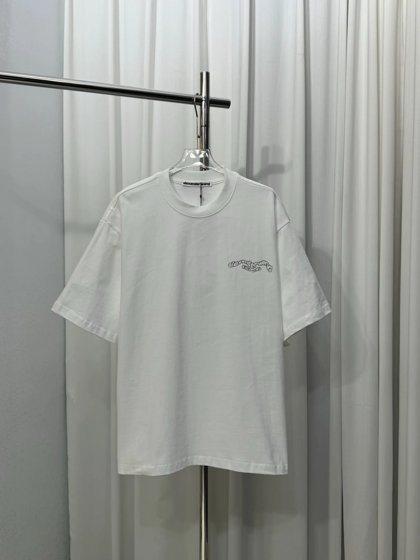 Alexander Wang White Foam Letter Logo T-Shirt
