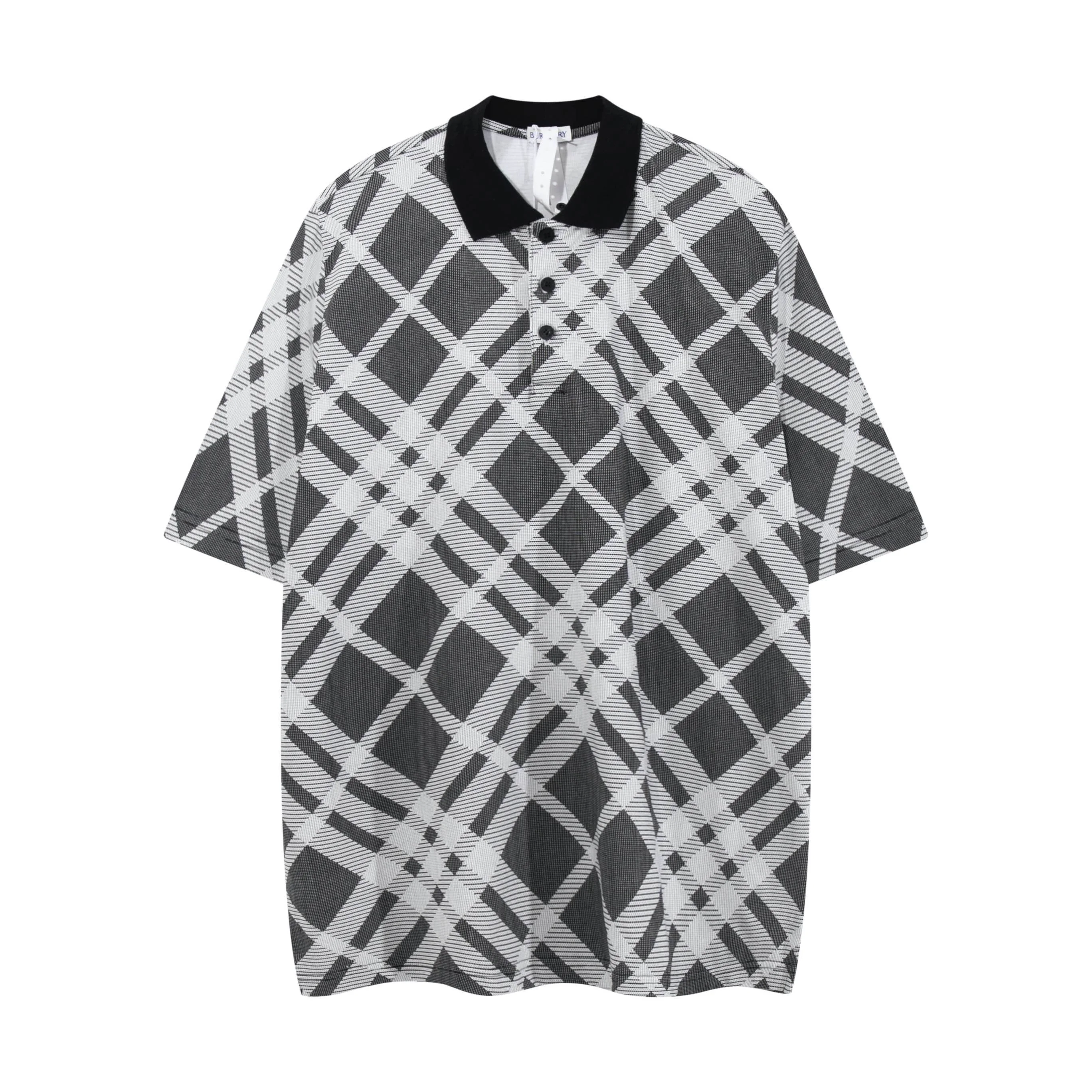 Burberry B&W Check Ctn Short-Sleeve Polo