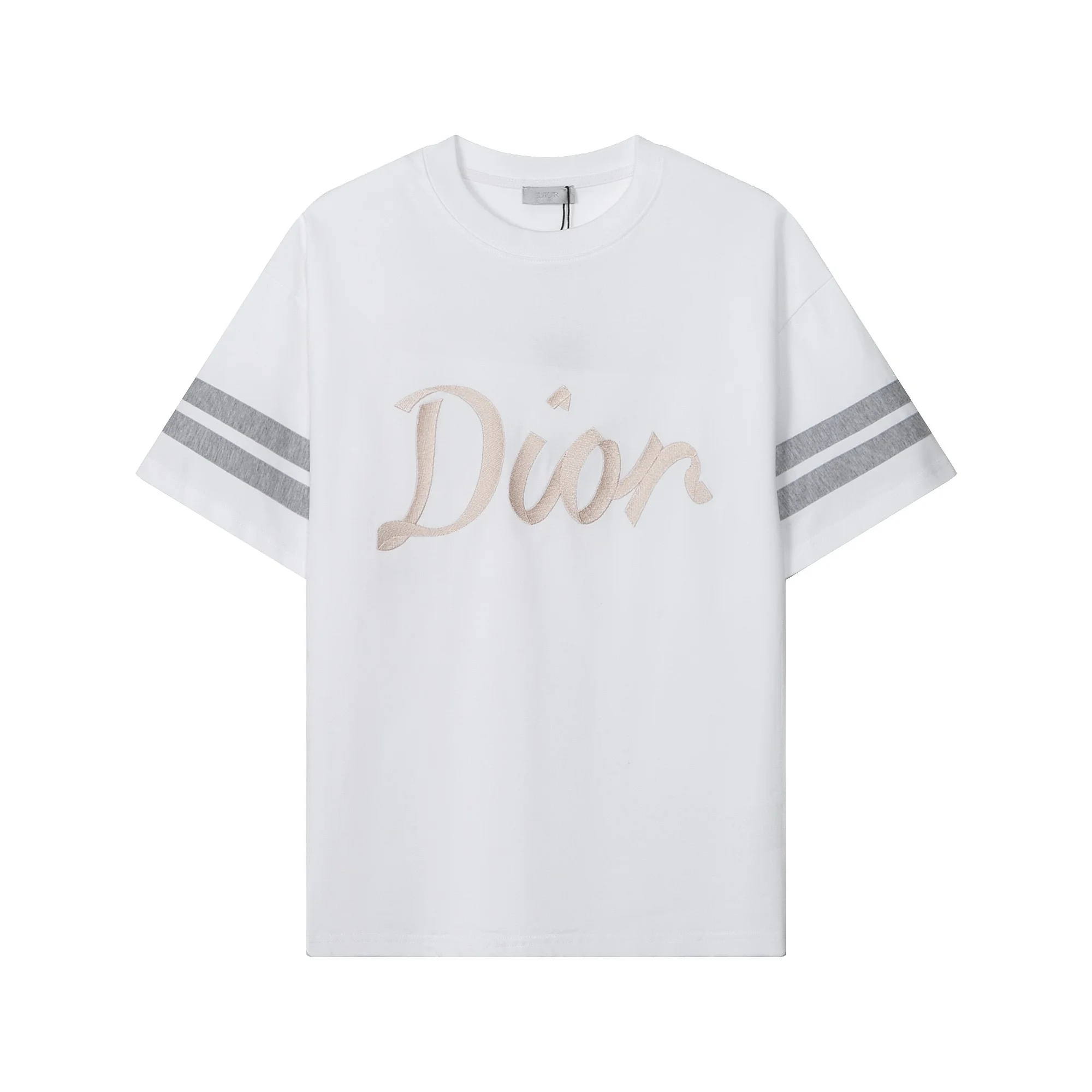Dior Embroidered Logo White Oversize Crew-Neck T-Shirt