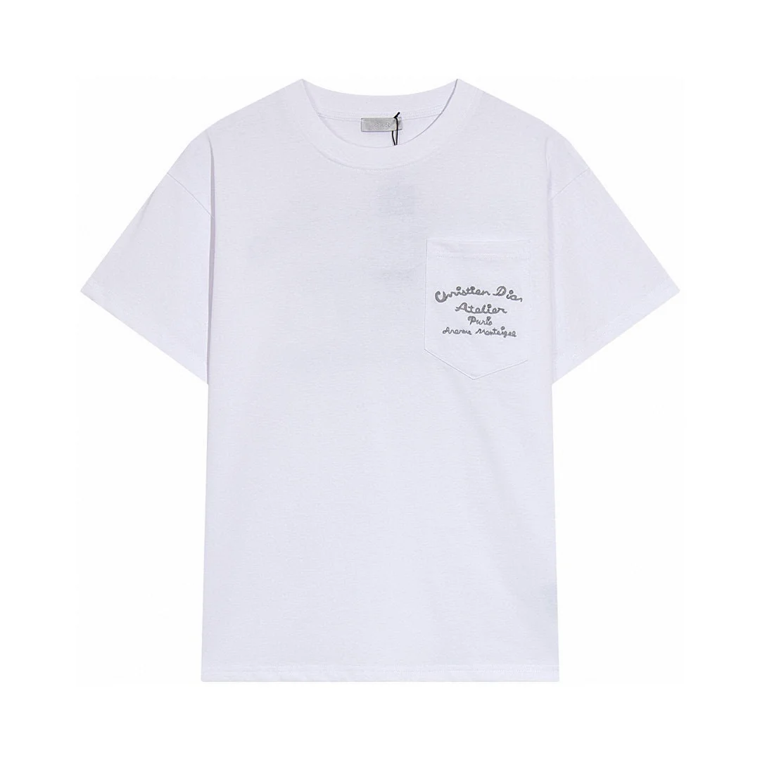 Dior White Embroidered Logo Oversize Cotton T-Shirt