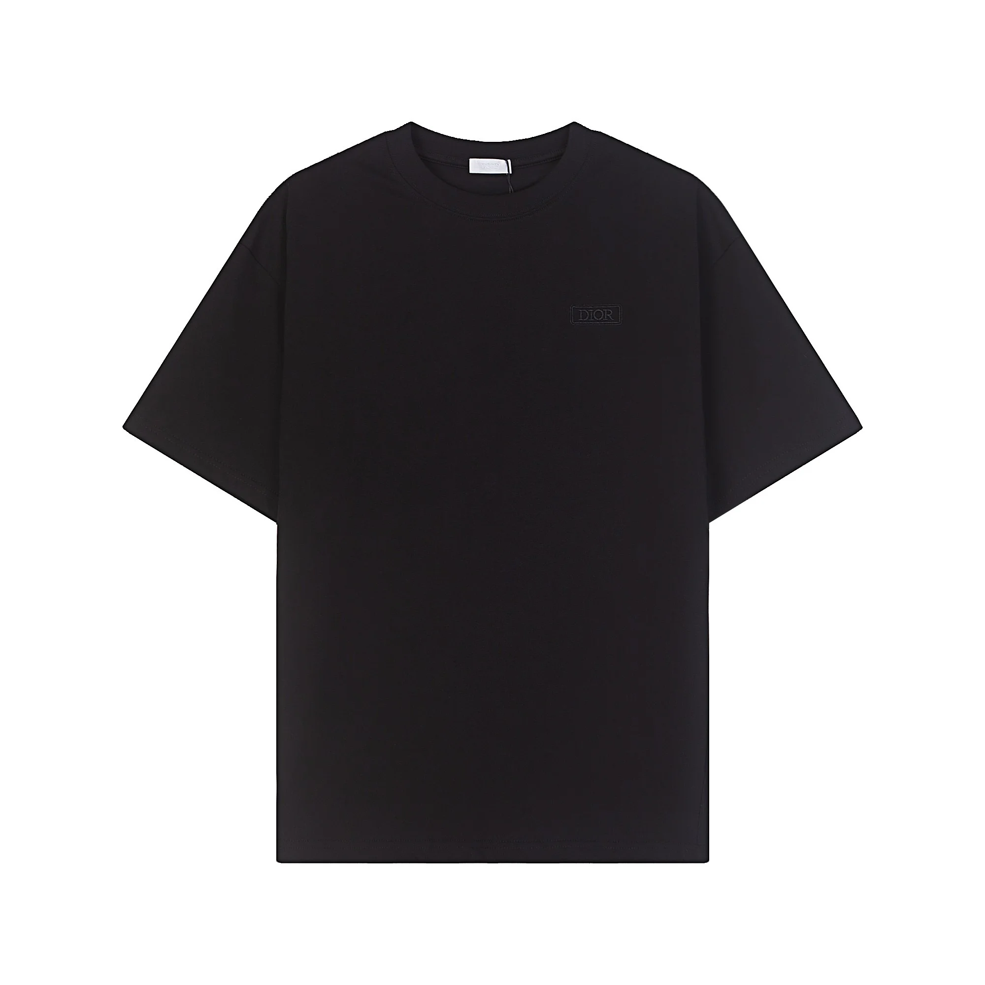Dior Black Embroidered Logo Oversize Cotton T-Shirt
