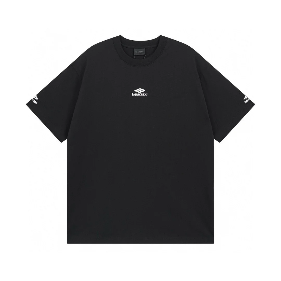 Balenciaga Black 3B Logo Embro T-Shirt (OS Fit)