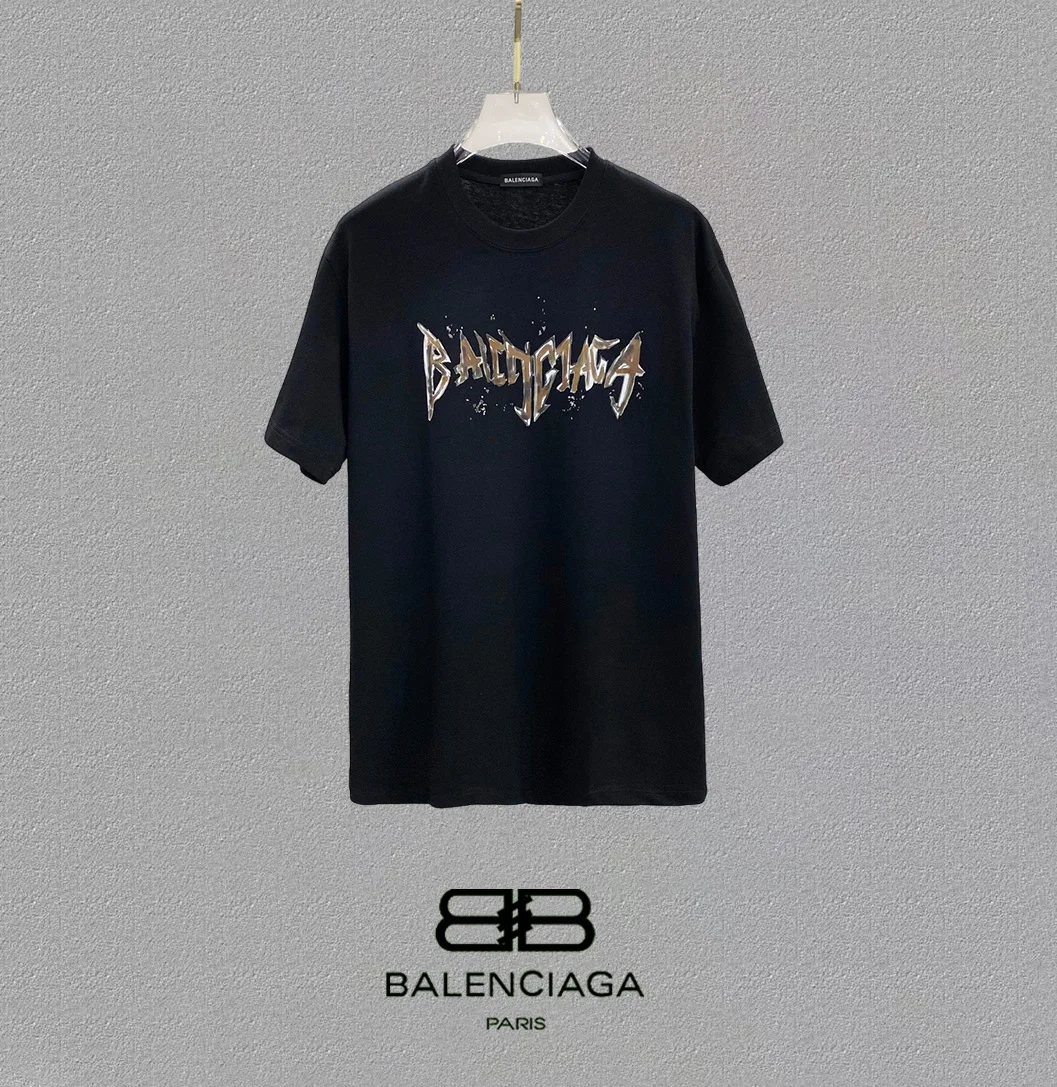 Balenciaga 25SS Black Logo-Print Oversized T-Shirt