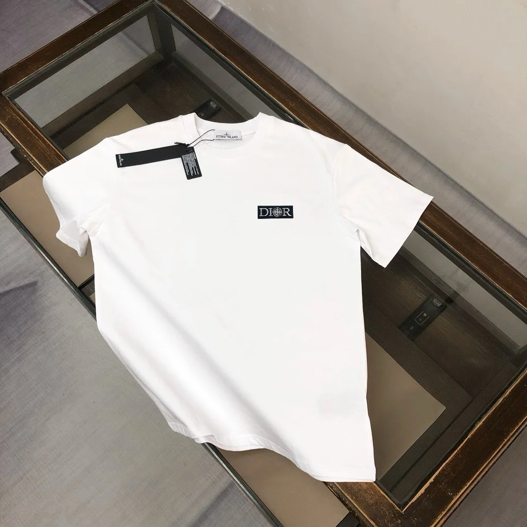 Stone Island White Couple T-Shirt (Compass Logo)
