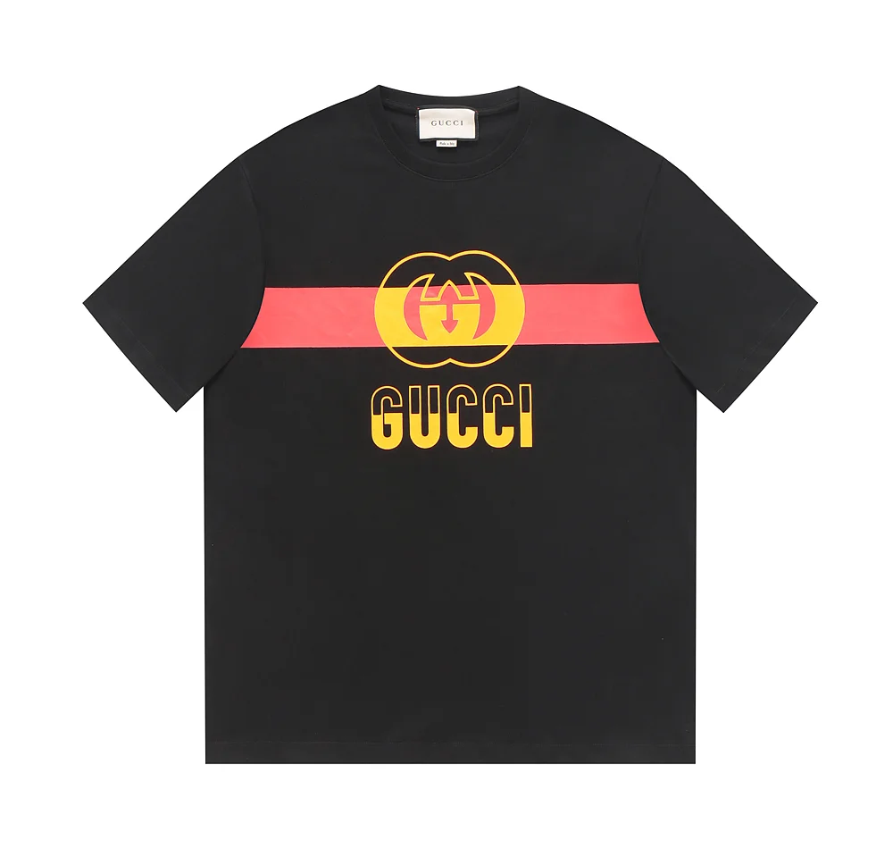 Gucci Black Spring Summer Printed Handmade T-Shirt