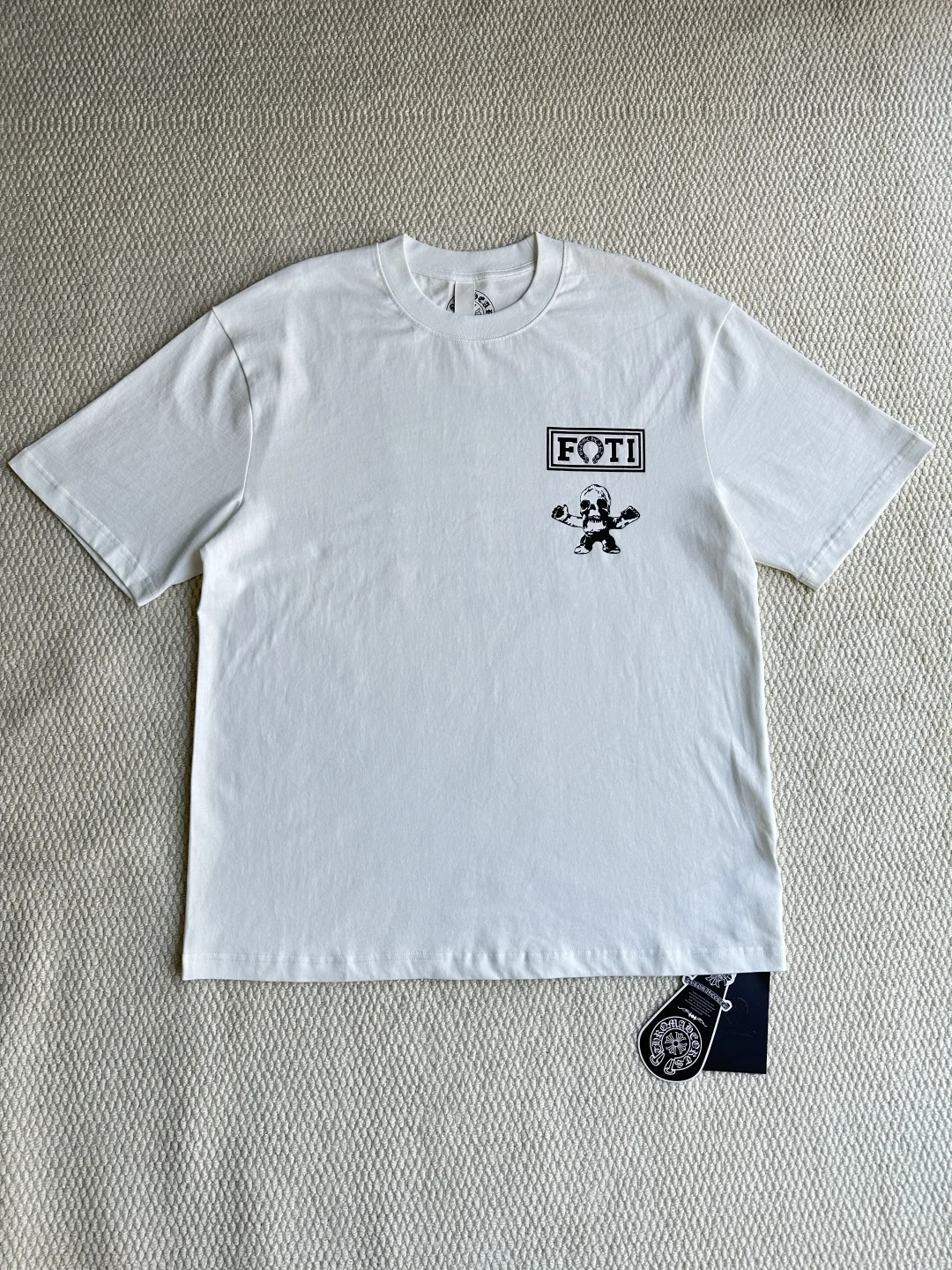 Chrome Hearts x FOTI White Skull Print Heavy-Cotton T-Shirt