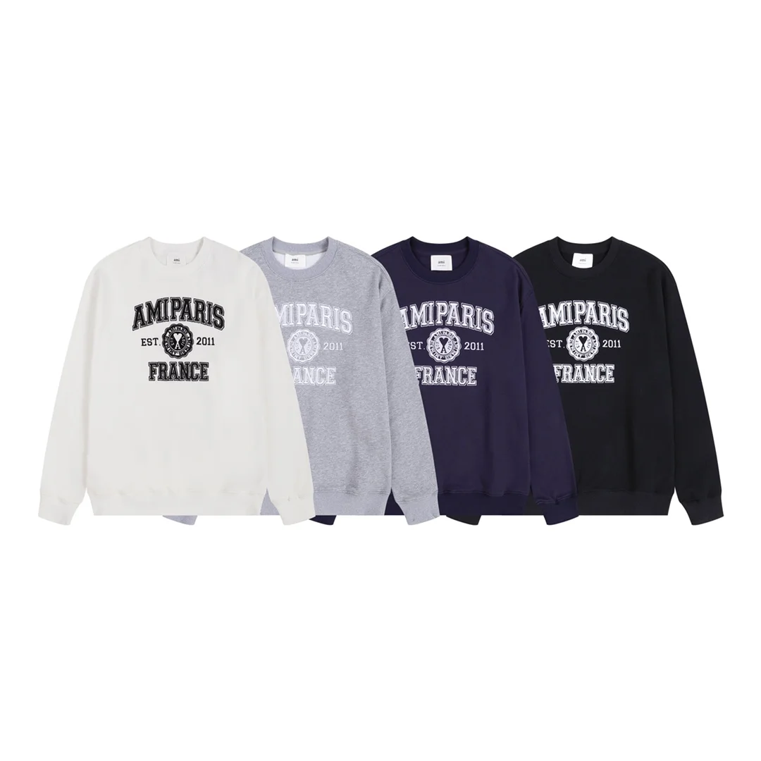 Ami 2025 Anniversary Navy/White/Gray/Black Crewneck Sweatshirt