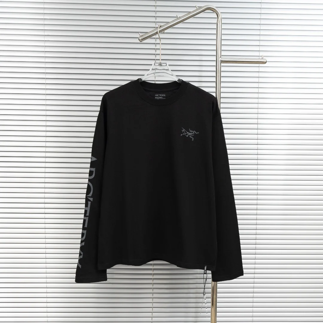 Arc'teryx Black Crew Neck Sweatshirt with 3M Reflective Sleeve