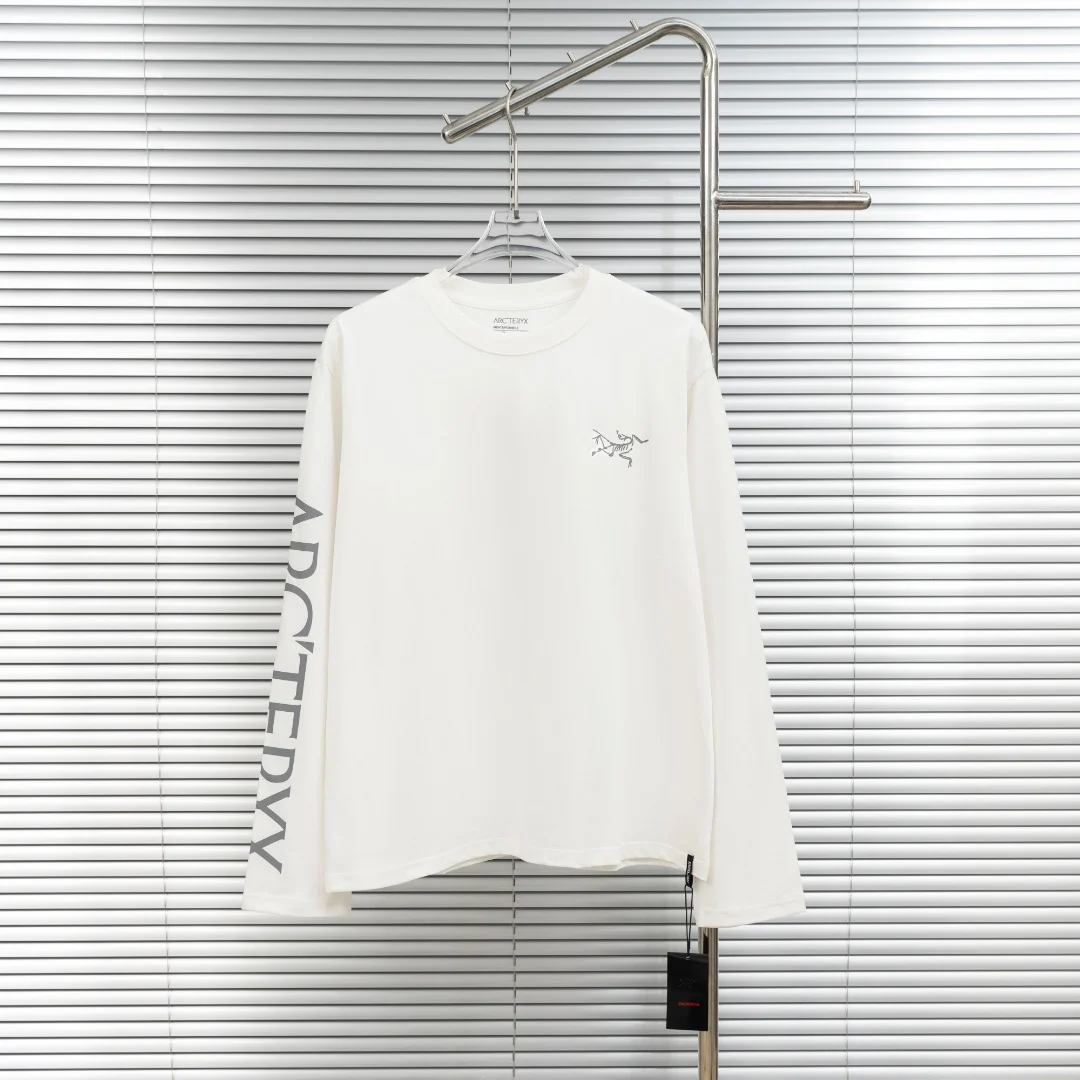 Arc'teryx White Crew Neck Sweatshirt with 3M Reflective Sleeve