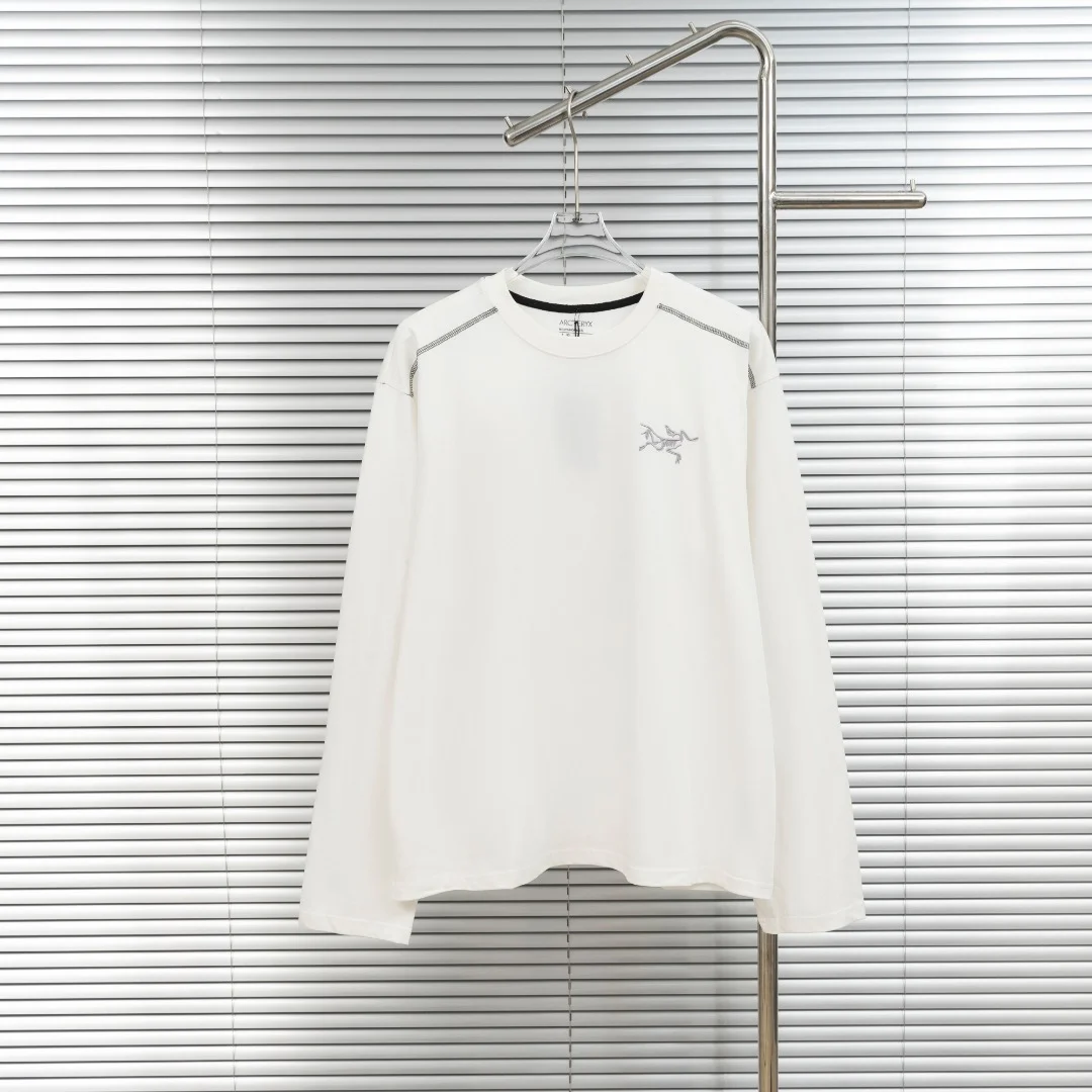 Arc'teryx White Crew Neck Sweatshirt with Embroidered Logo