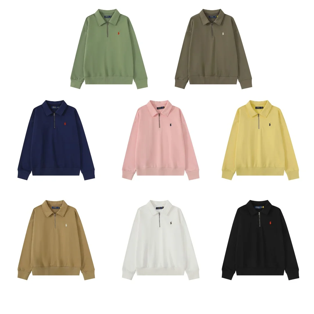 Ralph Lauren Half-Zip Polo Sweatshirt with Pony Embroidery