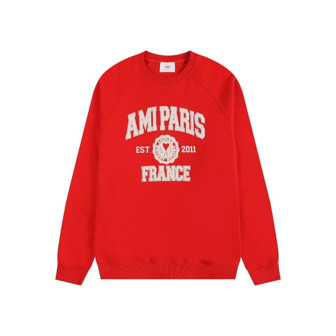 Ami Red Anniversary Crewneck Sweatshirt with Foil Print Badge