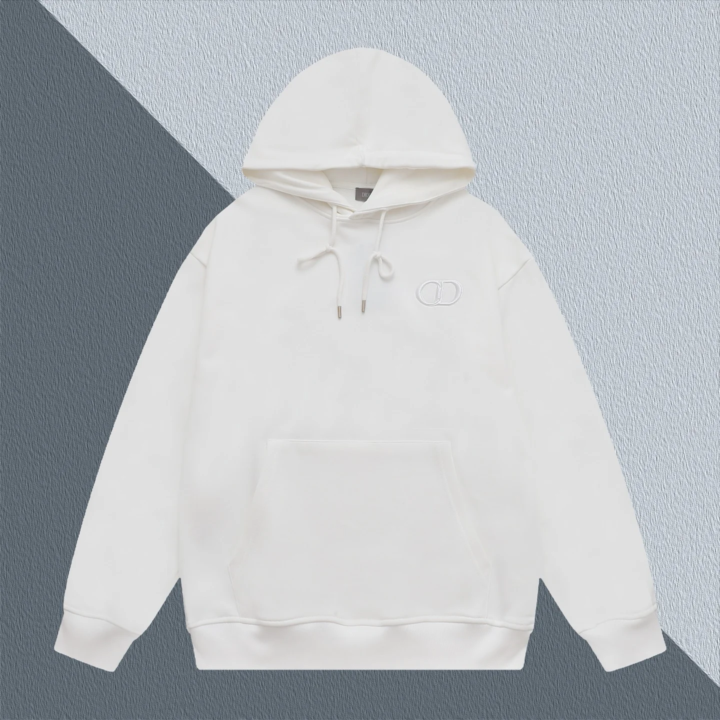 Dior White Hoodie with Embroidered CD Logo