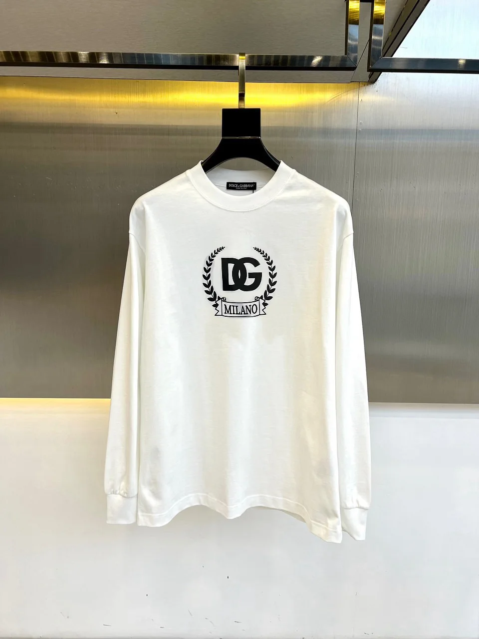 Dolce & Gabbana White Early Autumn Sweatshirt with DG Milano Logo