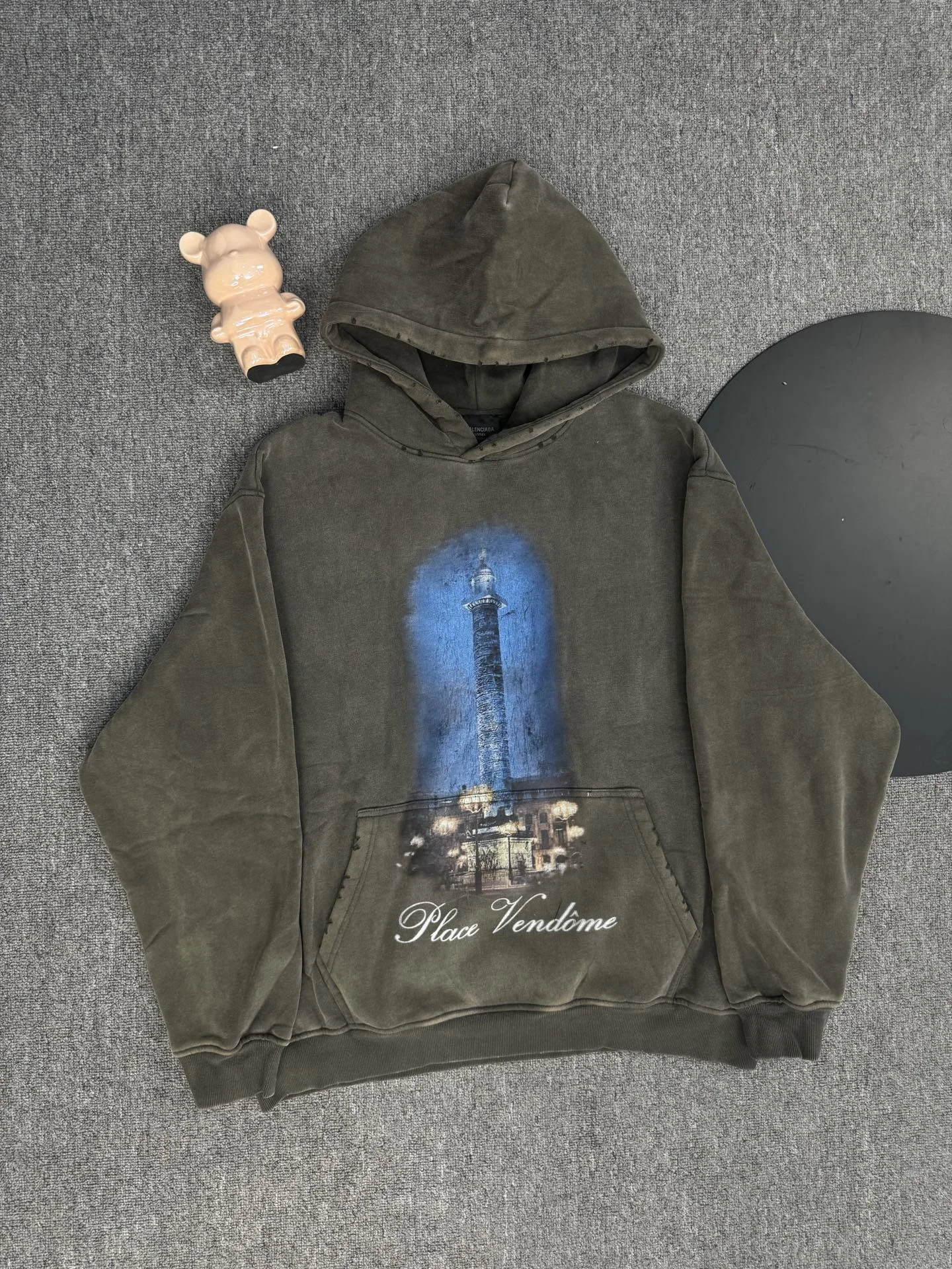 Balenciaga×VOGUE 25SS Olive-Green Hoodie with Lighthouse Print