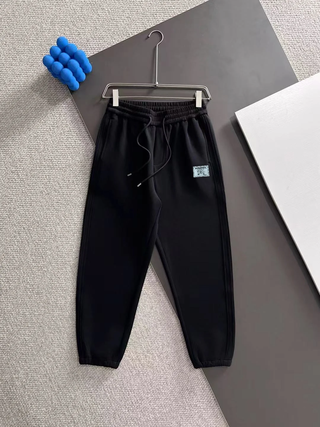 Burberry 2025 Autumn Men's New Black Elastic-Waist Pants & Casual Cut