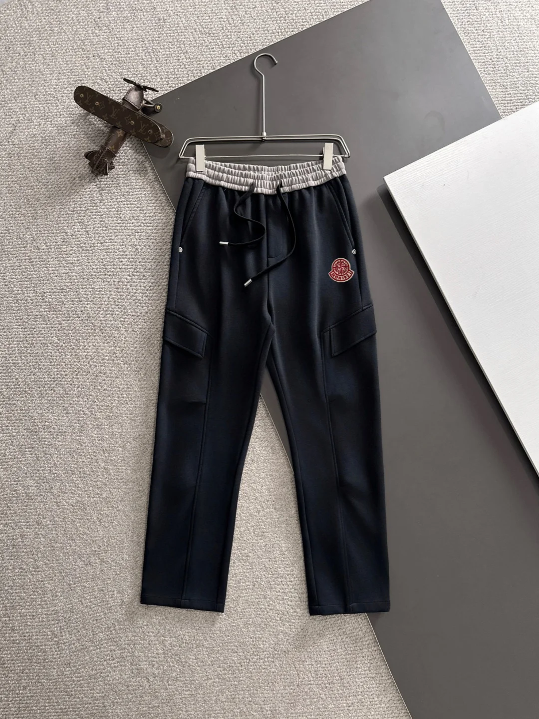 Moncler x Stone Island 2025 Autumn New Black Elastic-Waist Pants & Comfort