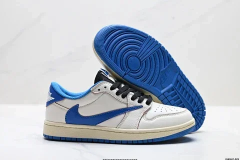 Nike Air Jordan 1 x Travis Scott AJ1 Reverse Swoosh Low Basketball Shoes