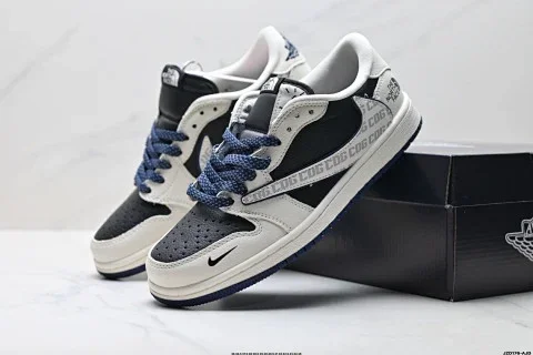 Nike Air Jordan 1 Travis Scott Reverse Hook Low-Top Basketball Shoes