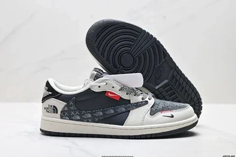 Nike Air Jordan1 Travis Scott Reverse Swoosh DIY Custom Low-top Basketball Shoe
