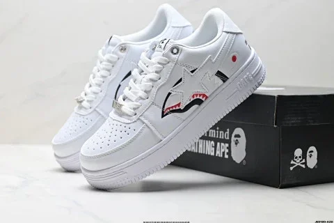 A BATHING APE STA Pastel Color Leather Casual Comfortable Low-top Fashion Sneakers