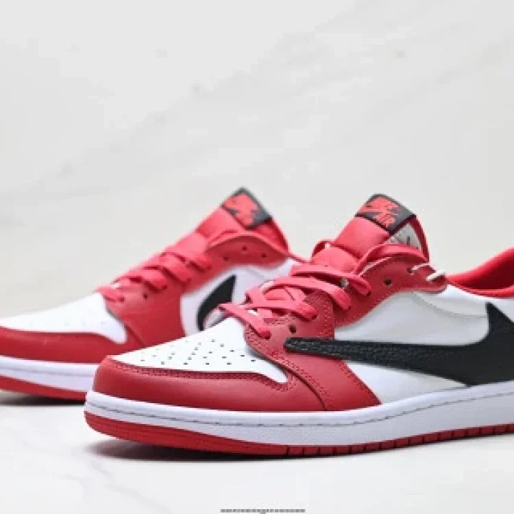 Nike AJ1 Travis Scott Reverse Swoosh Low Sneakers