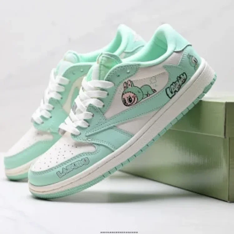 Nike Air Jordan 1 Travis Scott Reverse Swoosh DIY Custom Low Top Shoes