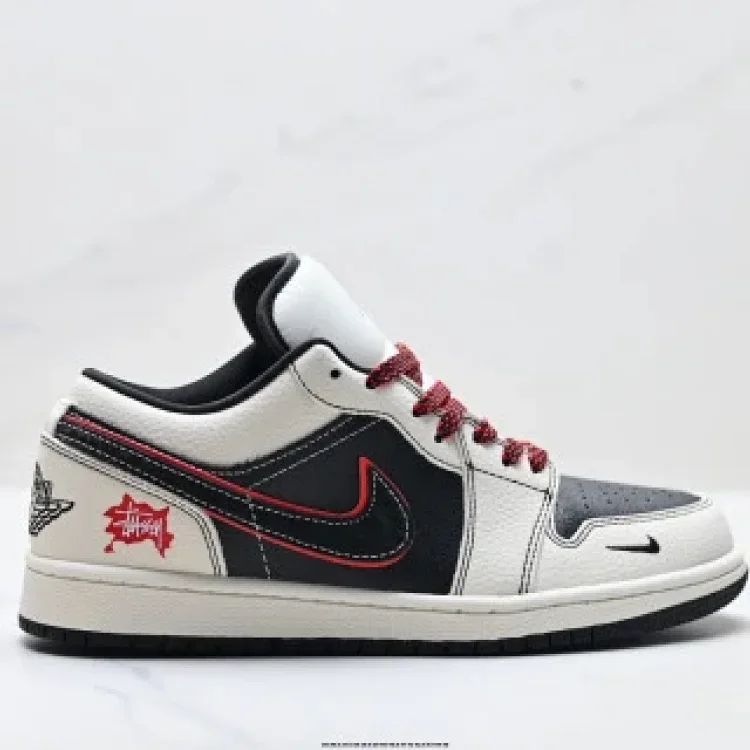 Nike Air Jordan1 Low Top-Grain Leather Official Color